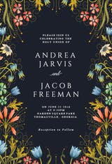Floral Edge - Wedding Invitation